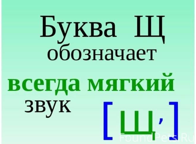 Звук обозначающий букву щ