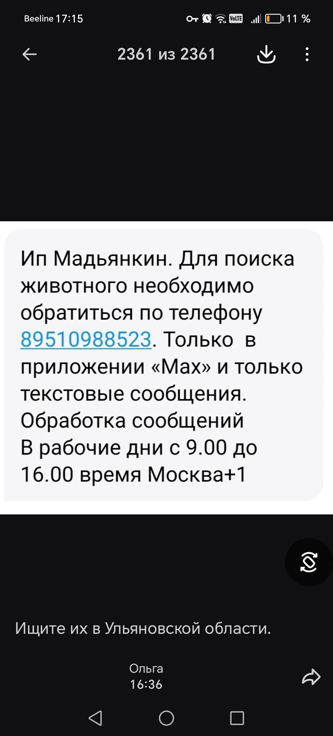 Пропала собака, Лунино